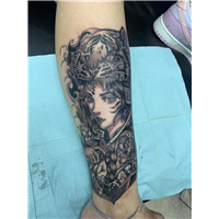 柯桥女生小腿纹身小清新纹身图推荐