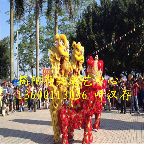 揭阳龙狮表演，揭阳舞狮队，揭阳舞狮表演 