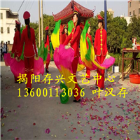 广东龙狮表演，揭阳龙狮队 