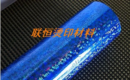 镭射兰圆圈烫金纸