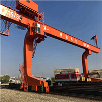 四川眉山龙门吊租赁公司5T-16M双外悬偏挂门式起重机