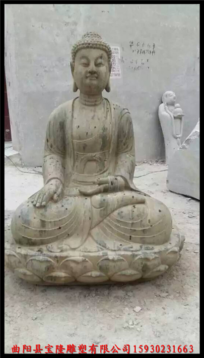 仿古石雕佛像青石做旧佛像大理石雕刻佛像