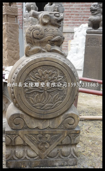 石雕貔貅门墩仿古门墩石雕抱鼓石招财门墩