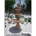 晚霞红石雕喷泉大理石雕刻喷泉庭院流水喷泉