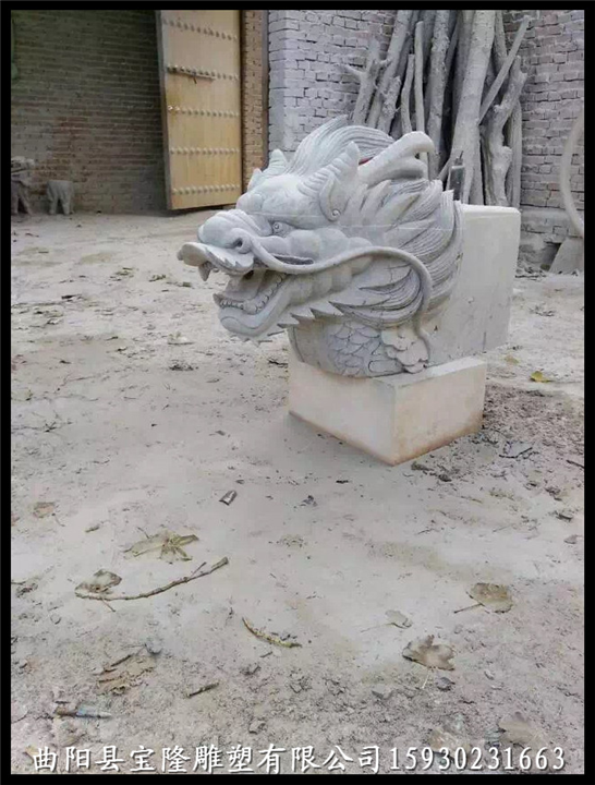 石雕龙头喷水龙头雕刻龙头壁泉挂件石雕龙