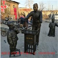 商业街卖小吃人物雕塑老北京文化雕塑摆件