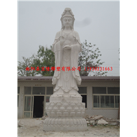 汉白玉石雕滴水观音菩萨像大型寺院佛像雕塑