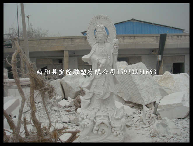 汉白玉观音雕像石雕佛像送子观音像石雕佛像