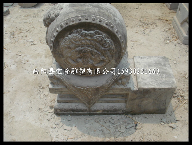 仿古抱鼓石石雕门墩青石做旧门墩狮子门墩