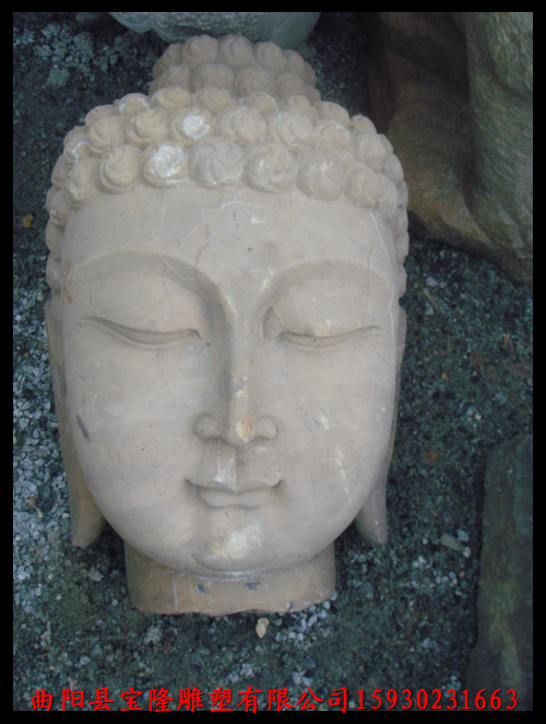 仿古佛头石雕佛头佛像青石做旧佛头雕刻佛头