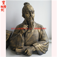 医圣张仲景雕像玻璃钢仿铜雕像中医馆摆件