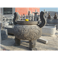 仿古香炉青石做旧石雕香炉寺院香炉祭祀香炉