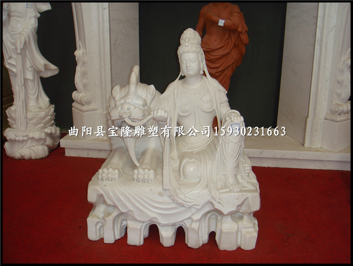 精品汉白玉石雕观音像大理石观音像石雕佛像
