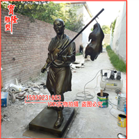 玻璃钢仿铜烤鸭人物雕塑老北京文化 