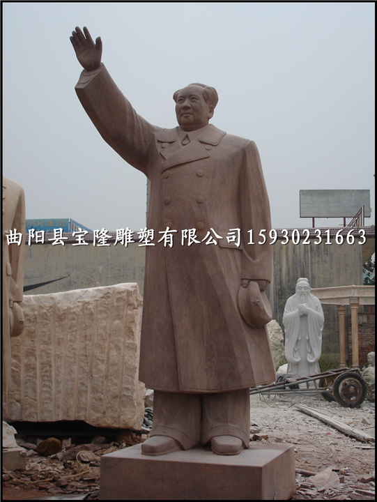 **雕像汉白玉伟人象**挥手雕像雕刻