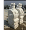 汉白玉抱鼓石石雕狮子门墩门口招财摆件
