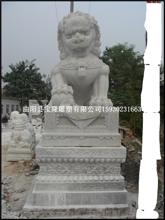 汉白玉天安门狮子石雕狮子传统狮子蹲狮子