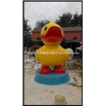 小黄鸭卡通雕塑儿童乐园雕塑游乐场摆件