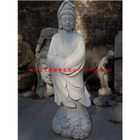 石雕观音像汉白玉佛像寺院祭祀供奉菩萨雕像