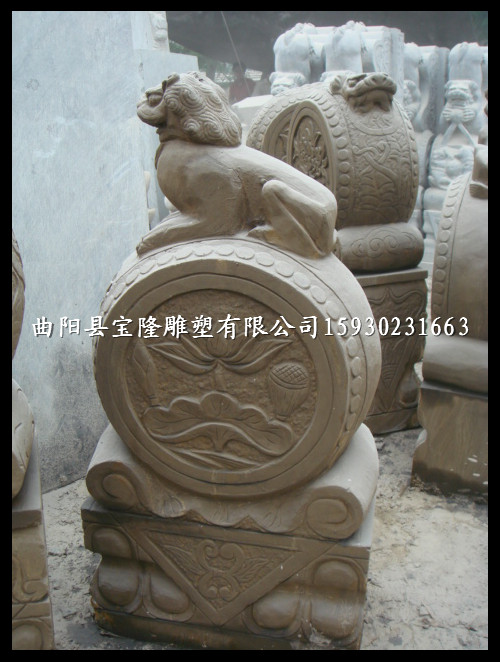 石雕门墩仿古狮子门墩青石做旧门墩抱鼓石