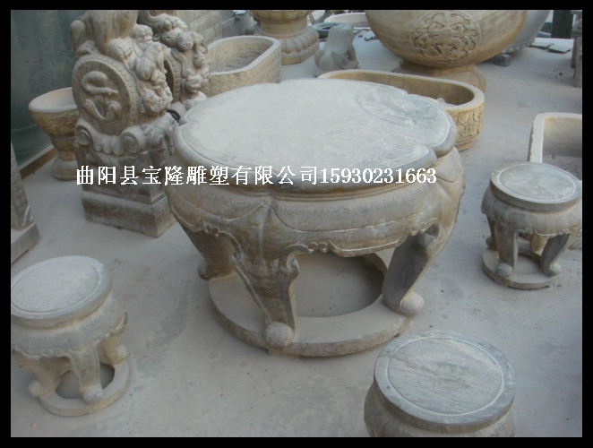 仿古石桌石灯青石做旧石桌石雕桌子装饰