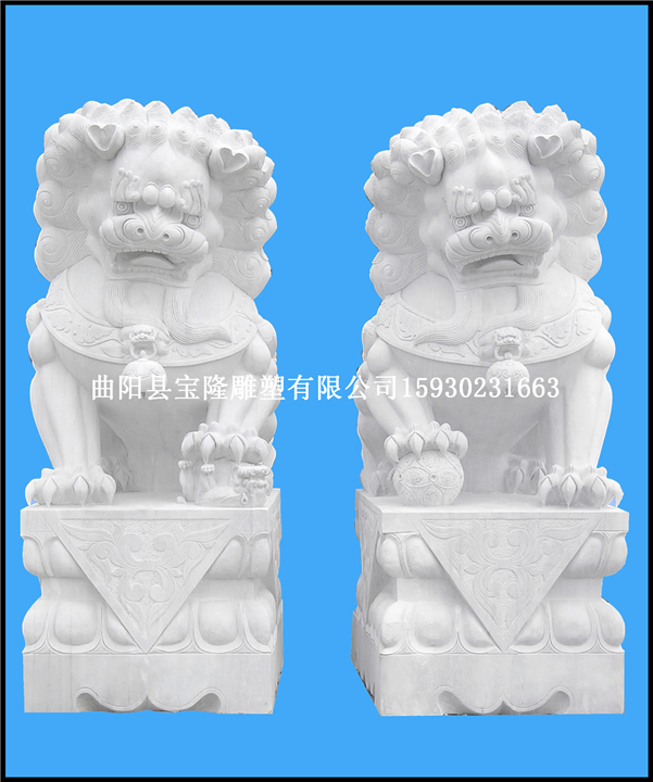 汉白玉狮子石雕狮子雕刻狮子石雕天安门狮子