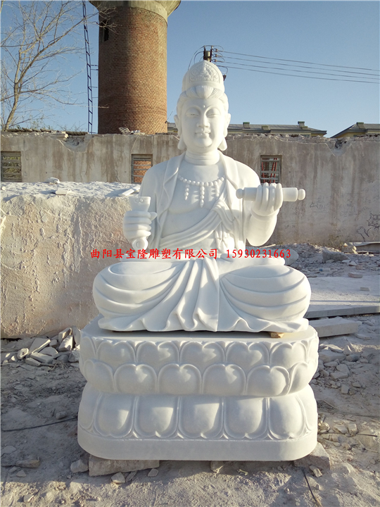 汉白玉观音像石雕释迦摩尼佛像寺院供奉摆件