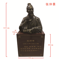 医圣张仲景半身像雕像 