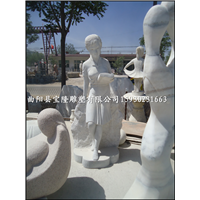 汉白玉校园人物雕塑小学生读书雕塑人物雕像