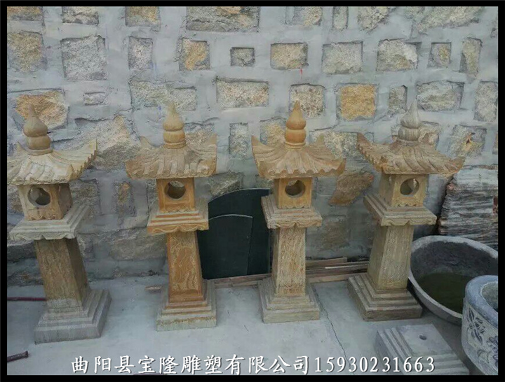 仿古石雕石灯青石做旧石灯笼庭院灯笼