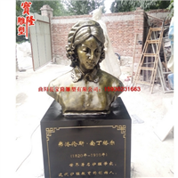 玻璃钢南丁格尔仿铜雕像医院护理名人雕塑