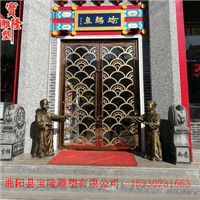 餐馆门口开业迎宾店小二人物雕塑摆件