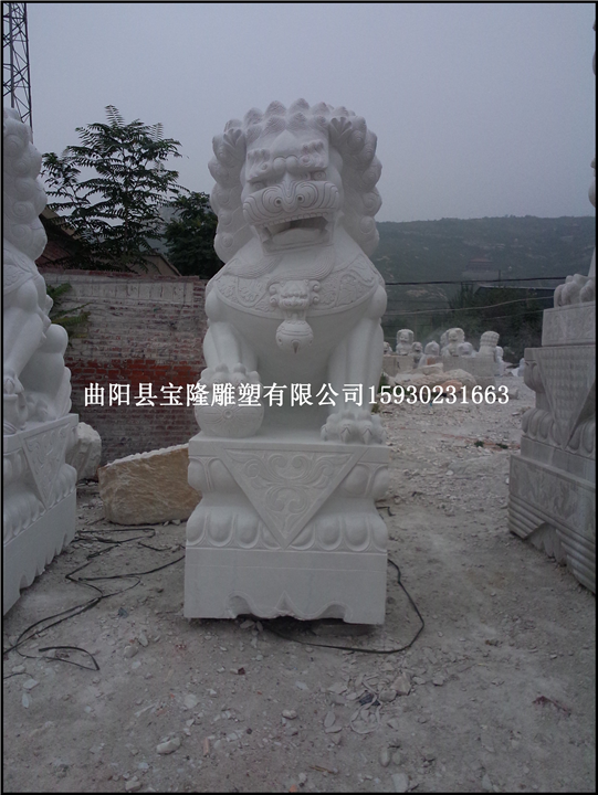 汉白玉天安门狮子石雕狮子辟邪狮子雕刻狮子