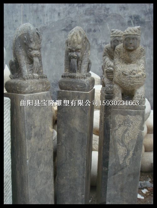 仿古吐水兽拴马桩石雕拴马桩大理石拴马桩