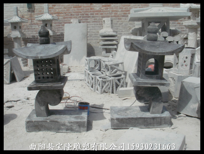 仿古石灯石雕灯笼大理石雕刻灯笼古代石灯