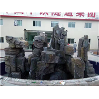 青海塑石假山制作，西宁假山假树厂家