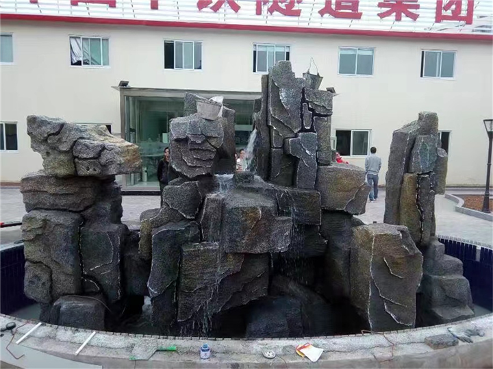 青海塑石假山制作，西宁假山假树厂家