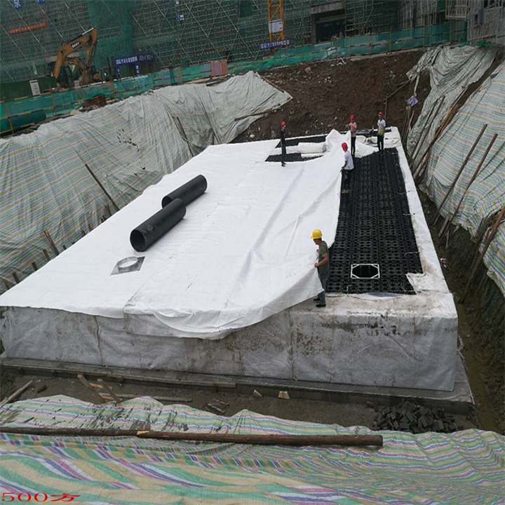 海绵城市雨水收集施工现场