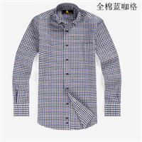 男装时尚修身韩版格子衬衫