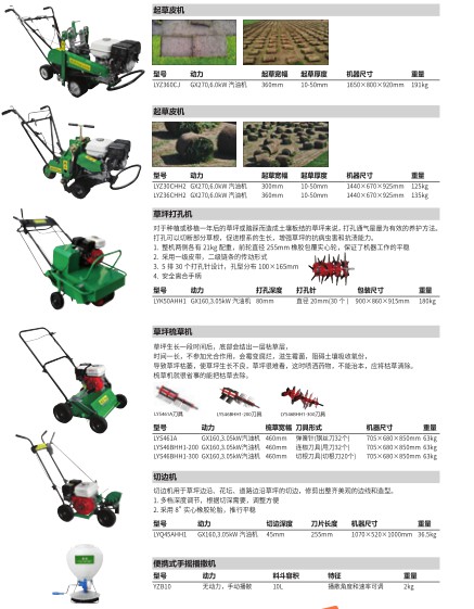 起草皮机