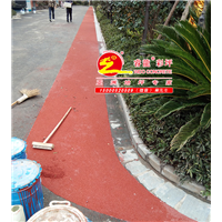 彩色防滑地坪厂家l陶瓷颗粒路面技术l亨龙全国供应 