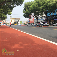 彩色防滑公交车道路面技术 