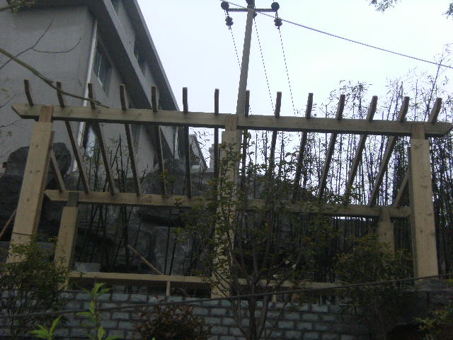 廊亭木桥-塑石假山010  