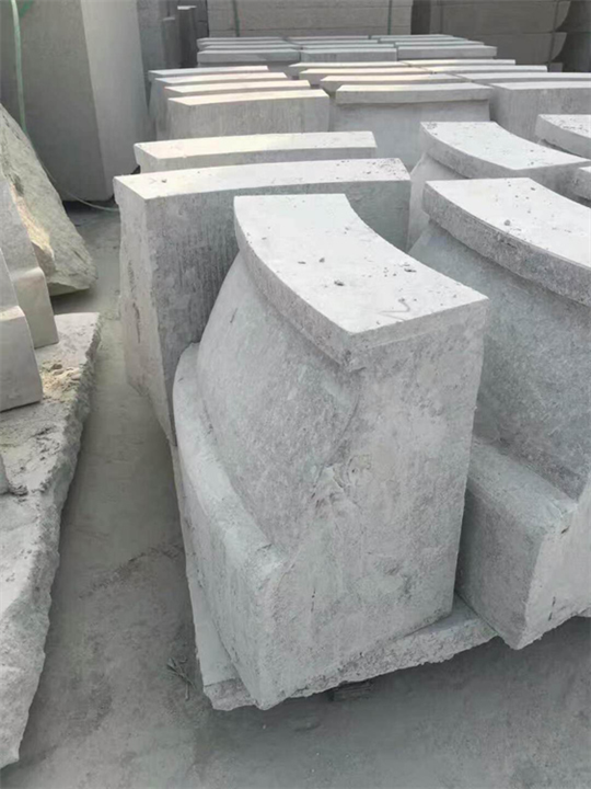 芝麻灰盲道异型石材 