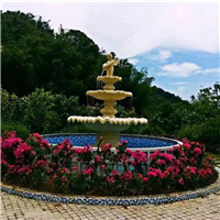 流水砂岩喷泉雕塑