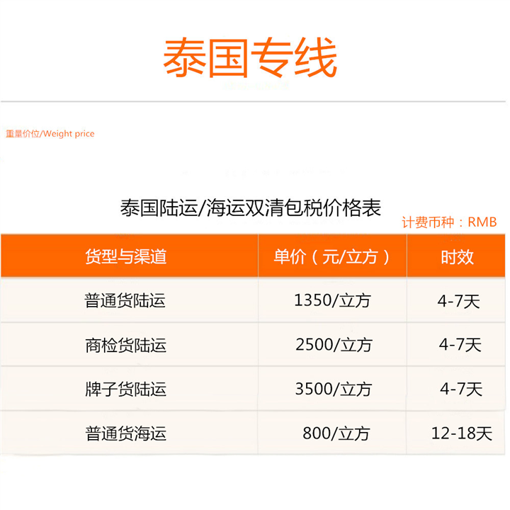 泰国双清包税专线 
