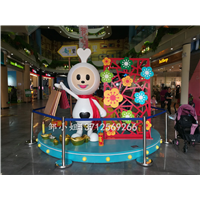定制玻璃钢IP主题卡通公仔雕塑商业街商场节庆美陈摆件 