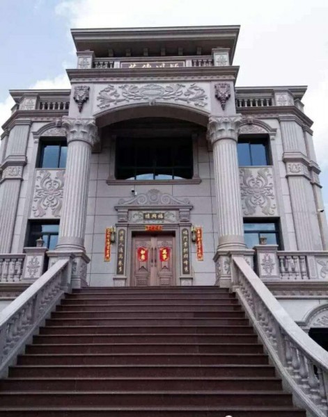 湖北永定红虾红干挂别墅案例 