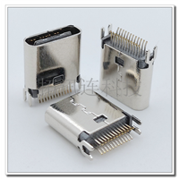 深圳厂家USB C TYPE 24p母端 夹板式1.0 超短L8.8MM 