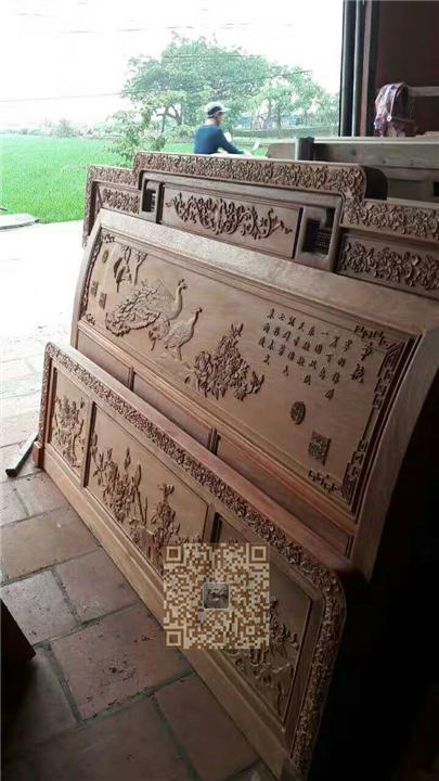 广西红木家具大床系列 6